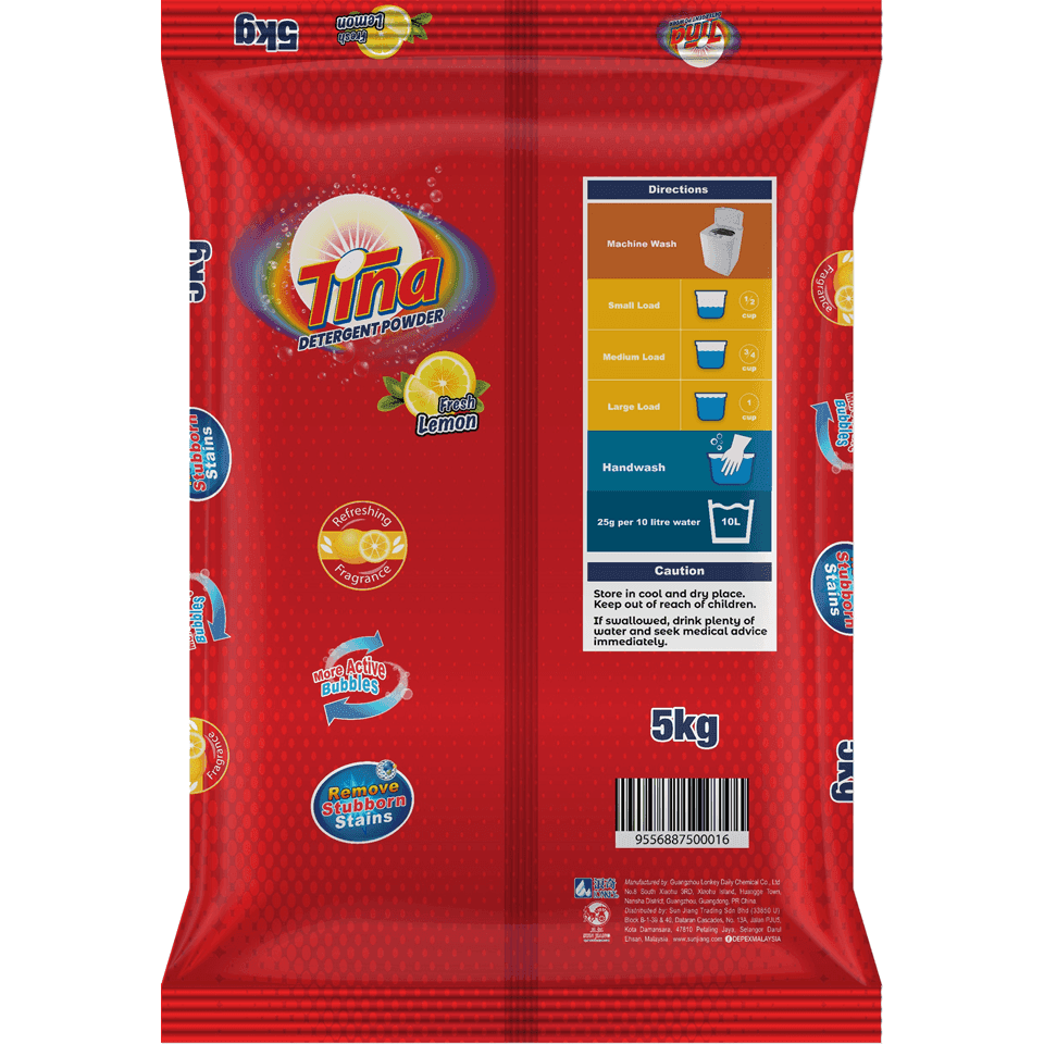 TINA POWDER DETERGENT LEMON 5KG | Lotus's Shop Online